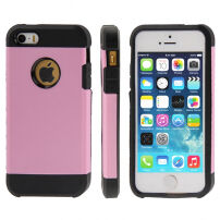 Изключително устойчив "Armor" кейс за iPhone 5 / 5S / SE (2016) - розов