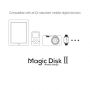 NILLKIN безжично зарядно / стойка за зареждане Qi Magic Disk II за Apple iPhone - бяла