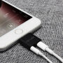 OCUBE 2в1 адаптер Lightning за 3,5 mm порт и Lightning за Apple iPhone - черен