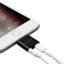 OCUBE 2в1 адаптер Lightning за 3,5 mm порт и Lightning за Apple iPhone - черен