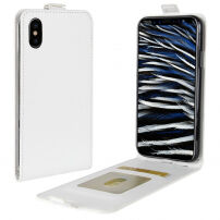 Сгъваем калъф с кейс и място за документи за iPhone XS / iPhone X - бял
