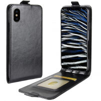 Сгъваем калъф с кейс и място за документи за iPhone XS / iPhone X - черен
