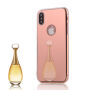 Огледален защитен калъф за iPhone XS / iPhone X – златно-розов