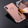 Огледален защитен калъф за iPhone XS / iPhone X – златно-розов
