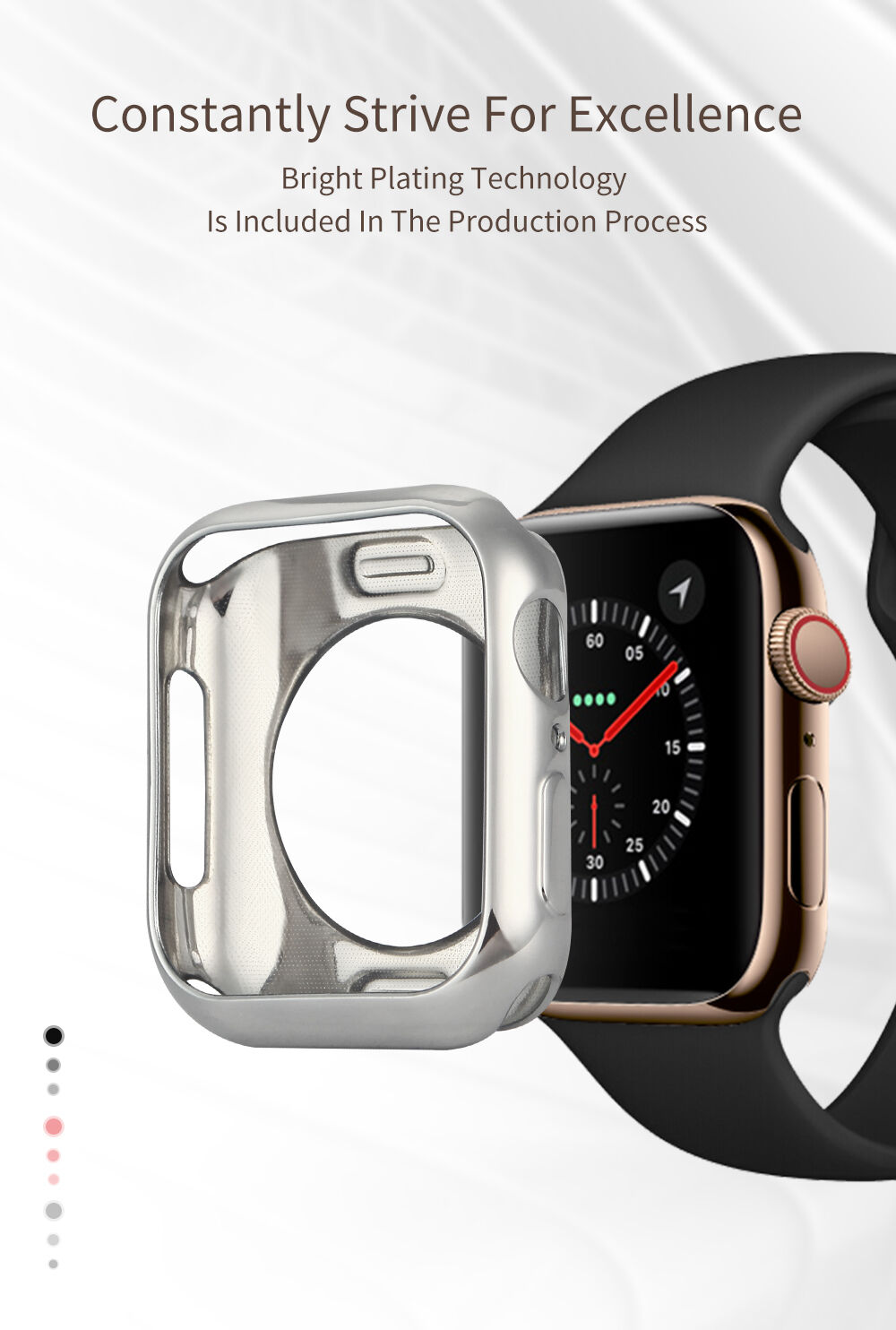 Dux Ducis предпазен калъф за Apple Watch 44mm - розов
