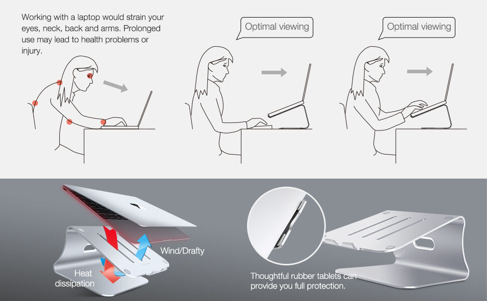 Bestand алуминиева стойка за MacBook - сребърна