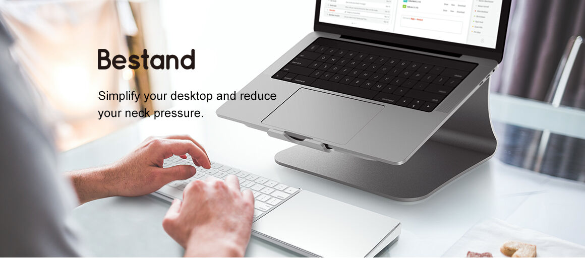 Bestand алуминиева стойка за MacBook - сребърна