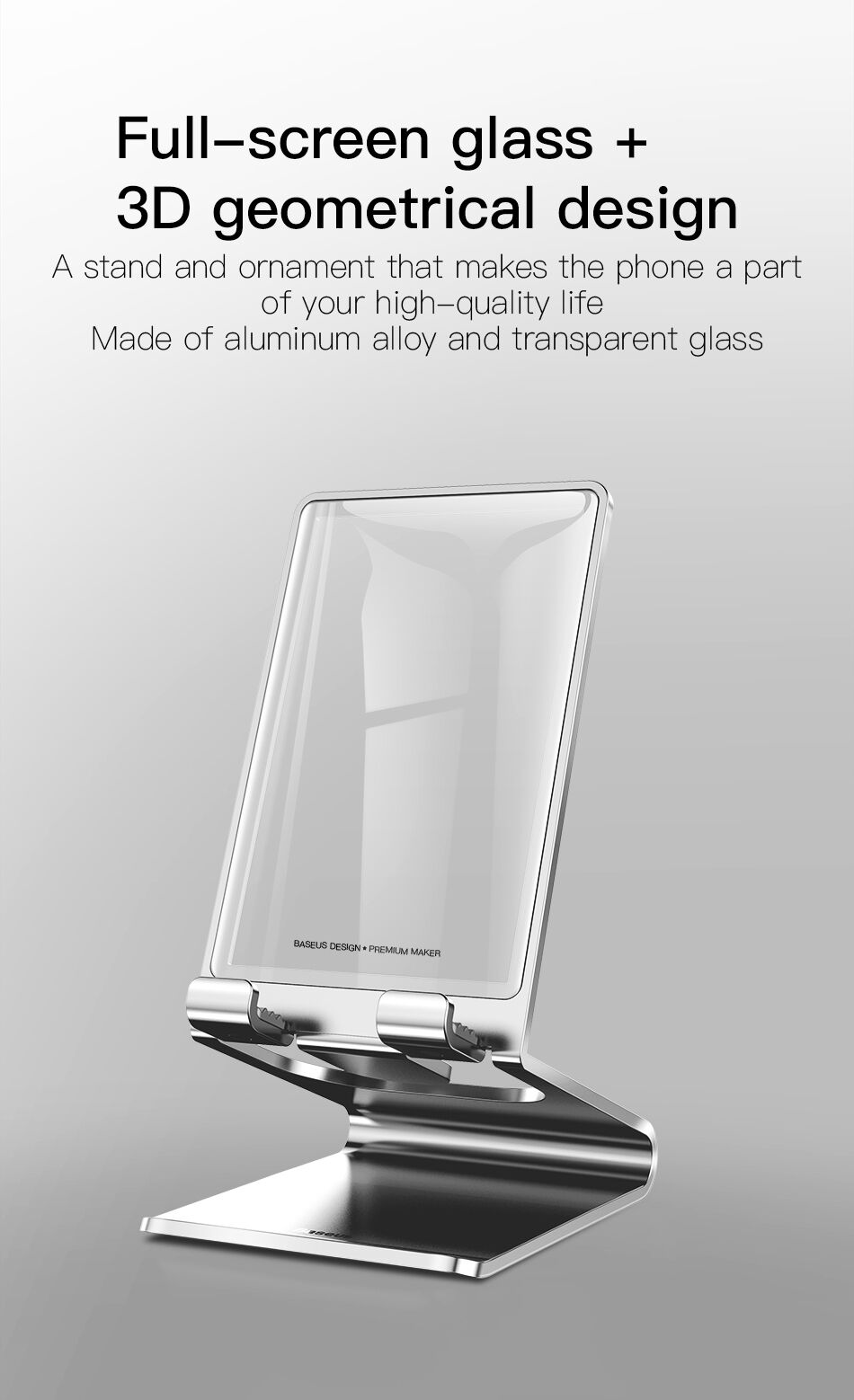 BASEUS елегантна стойка за iPhone - черна