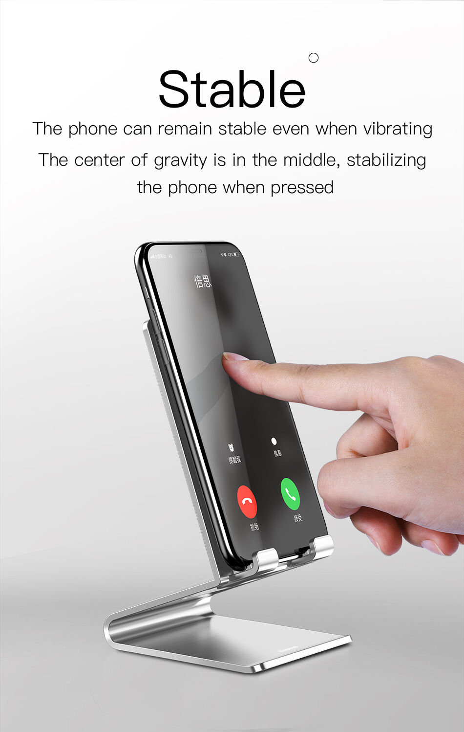 BASEUS елегантна стойка за iPhone - черна