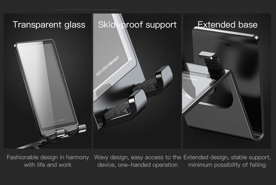 BASEUS елегантна стойка за iPhone - черна