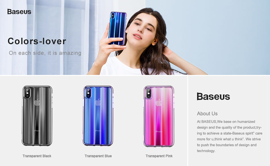BASEUS Aurora калъф за iPhone XS - синя
