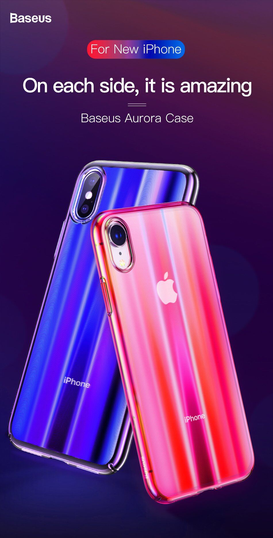 BASEUS Aurora калъф за iPhone XS - синя