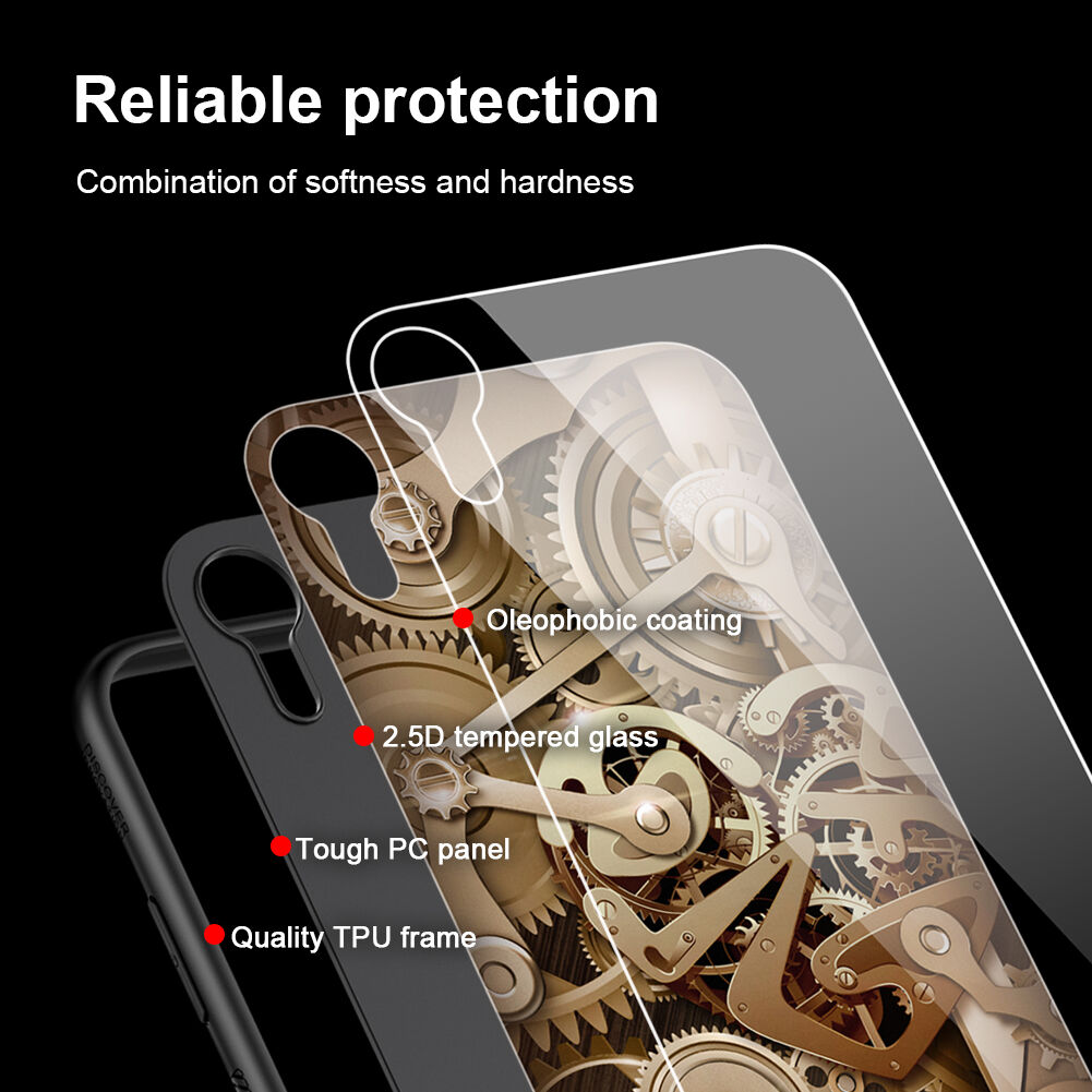 NILLKIN Gear кейс със стъклена задна страна за iPhone XR