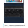 Безжична Bluetooth клавиатура и гръб за Apple iPad 9,7" (2017)-тъмно синя