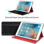 Безжична Bluetooth клавиатура и гръб за Apple iPad 9,7" (2017)-червена