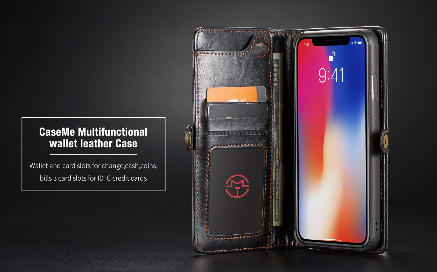 CASEME 2в1сваляем калъф за iPhone XS Max - червена