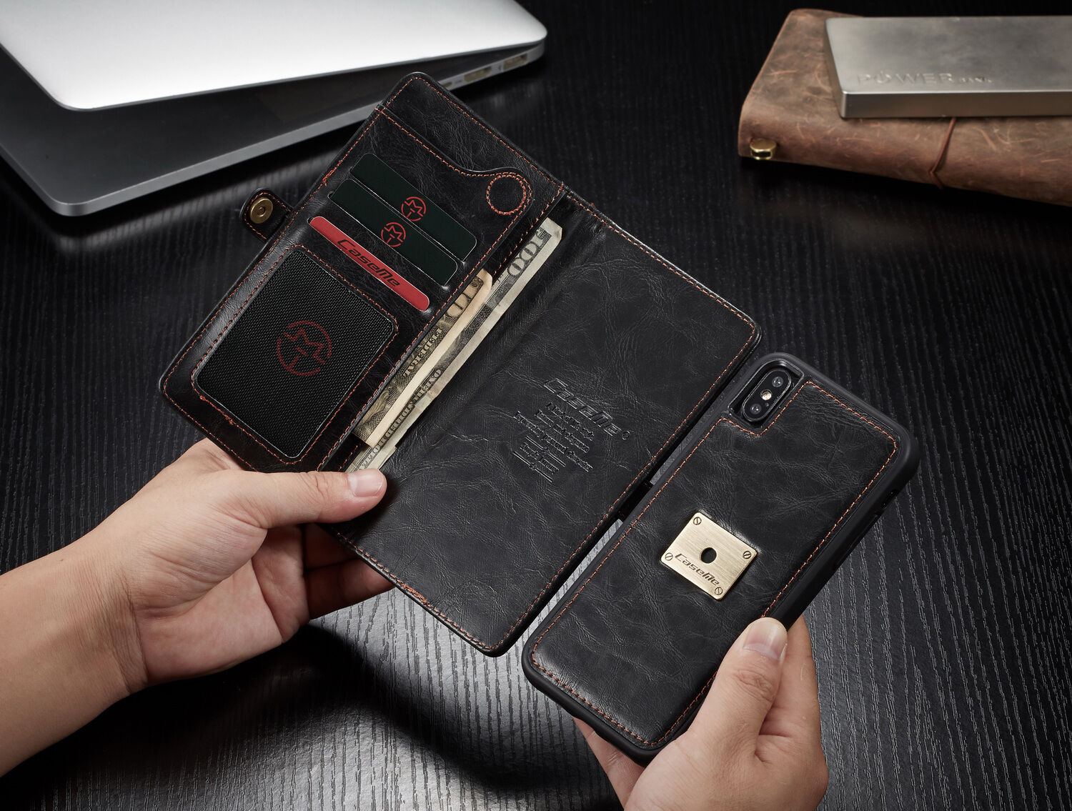 CASEME 2в1сваляем калъф за iPhone XS Max - червена