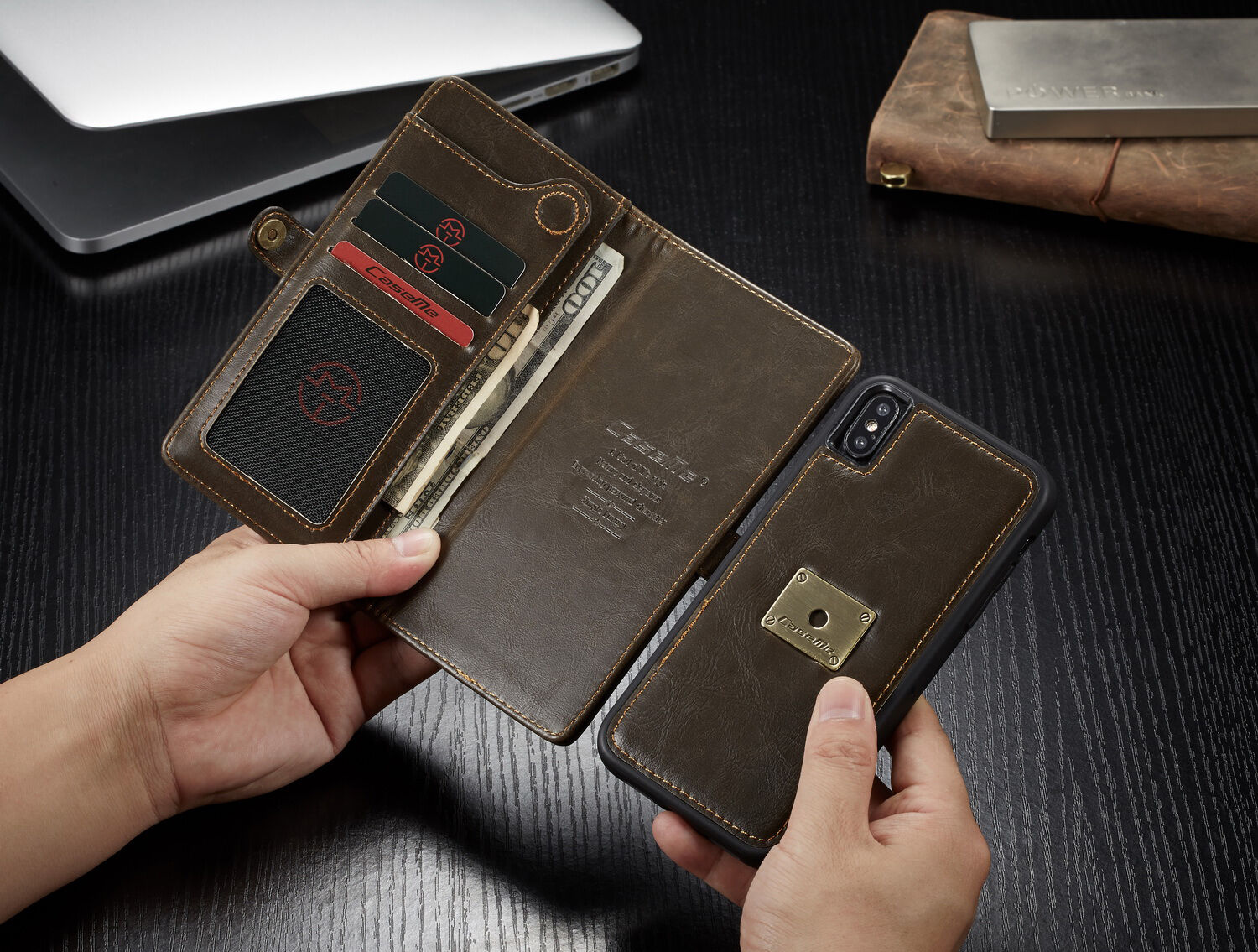 CASEME 2в1сваляем калъф за iPhone XS Max - червена