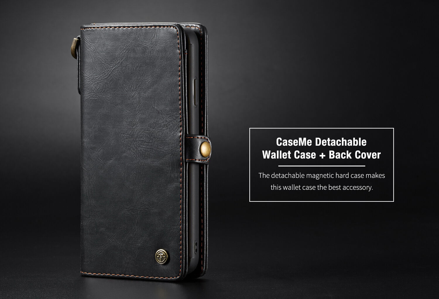 CASEME 2в1сваляем калъф за iPhone XS Max - кафява