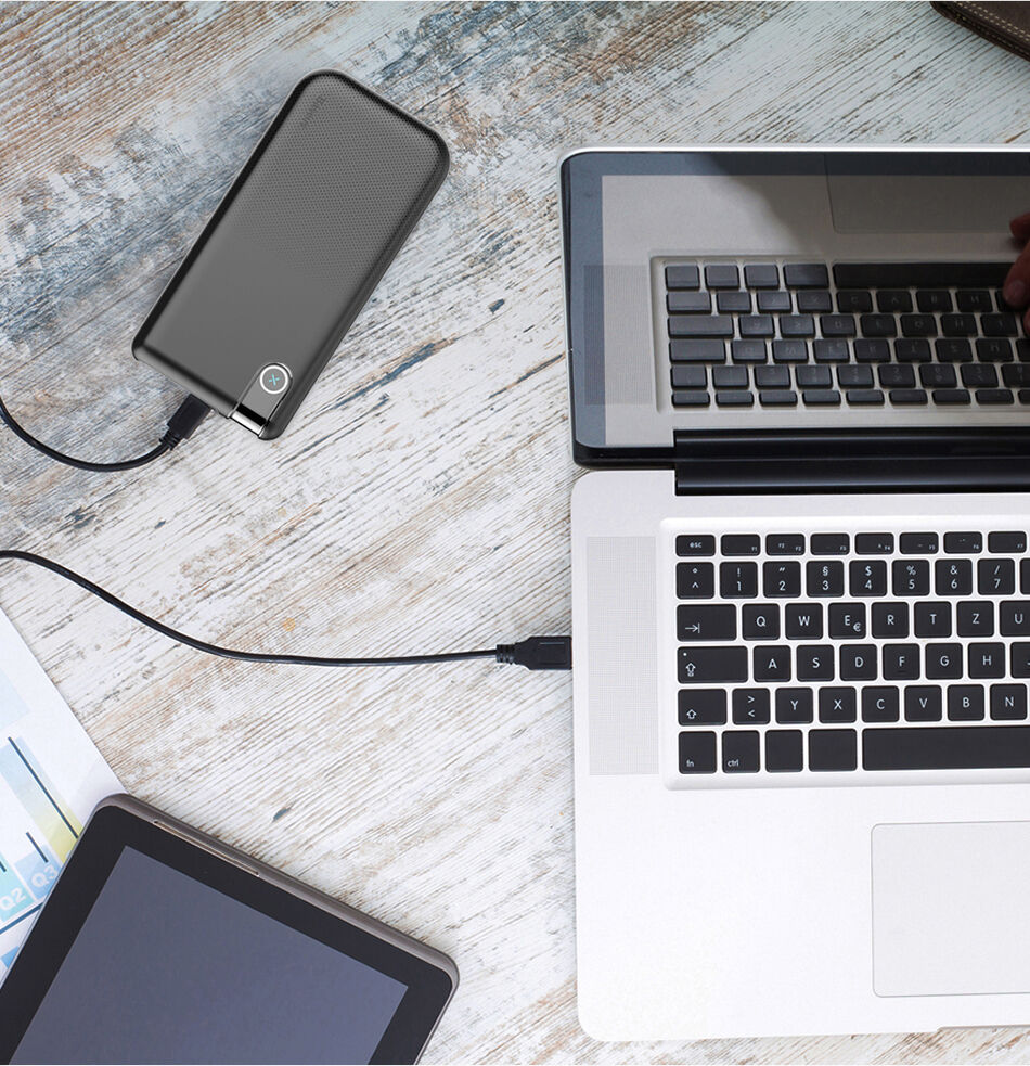 BASEUS външна батерия 10000mAh с безжично зареждане - черна