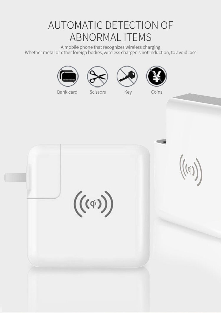 Зарядно / външна батерия 6700mAh със сменяеми щепсели (AU / UK / US / EU) и безжично зареждане