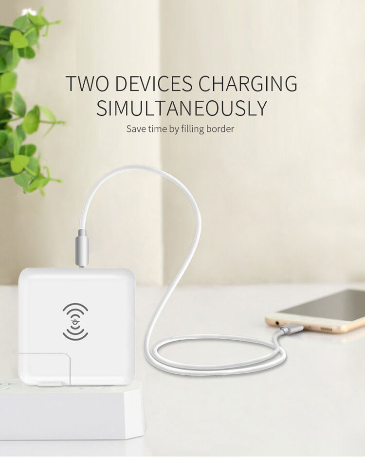 Зарядно / външна батерия 6700mAh със сменяеми щепсели (AU / UK / US / EU) и безжично зареждане