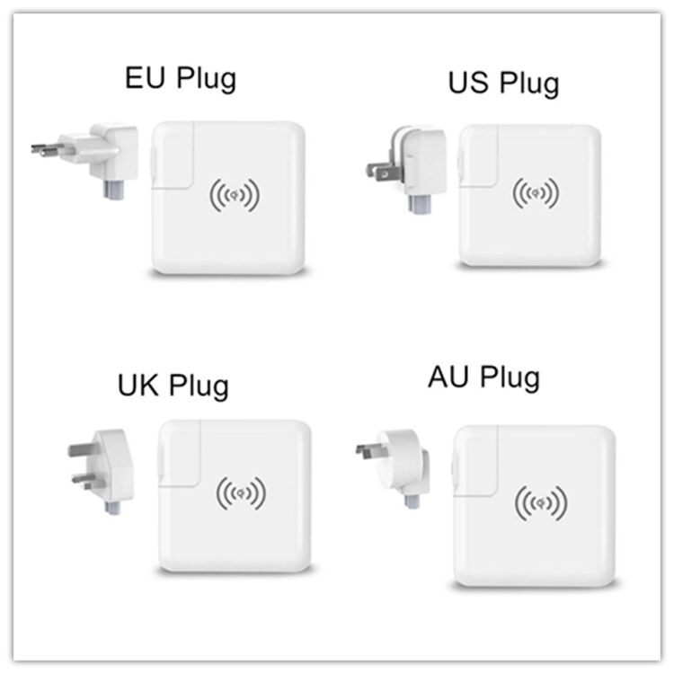 Зарядно / външна батерия 6700mAh със сменяеми щепсели (AU / UK / US / EU) и безжично зареждане