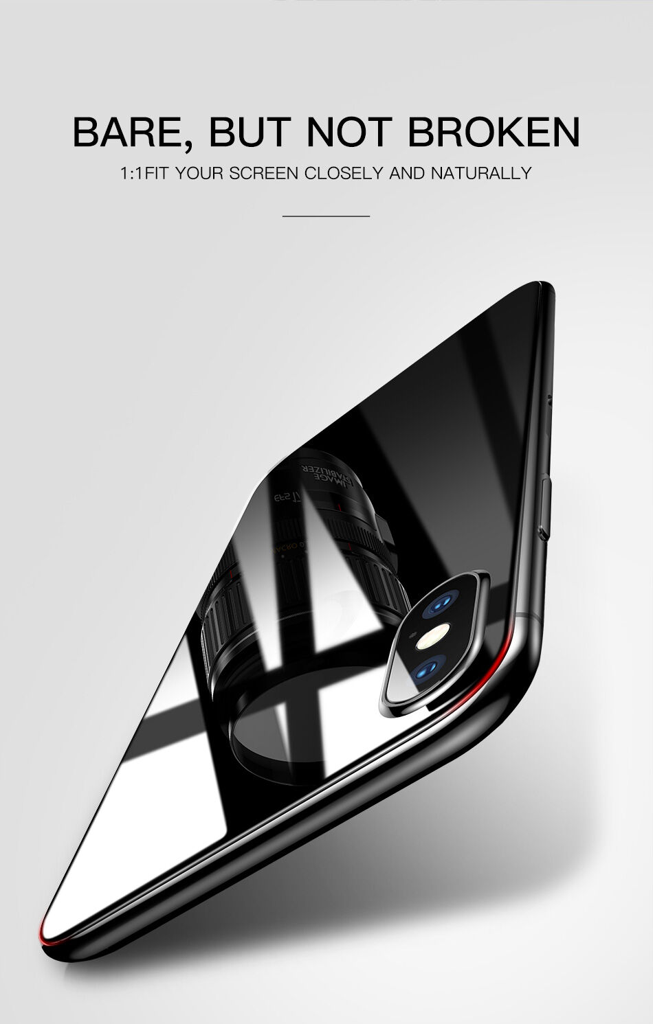 BASEUS закалено 3D стъкло за предната и задната част за iPhone XS Max