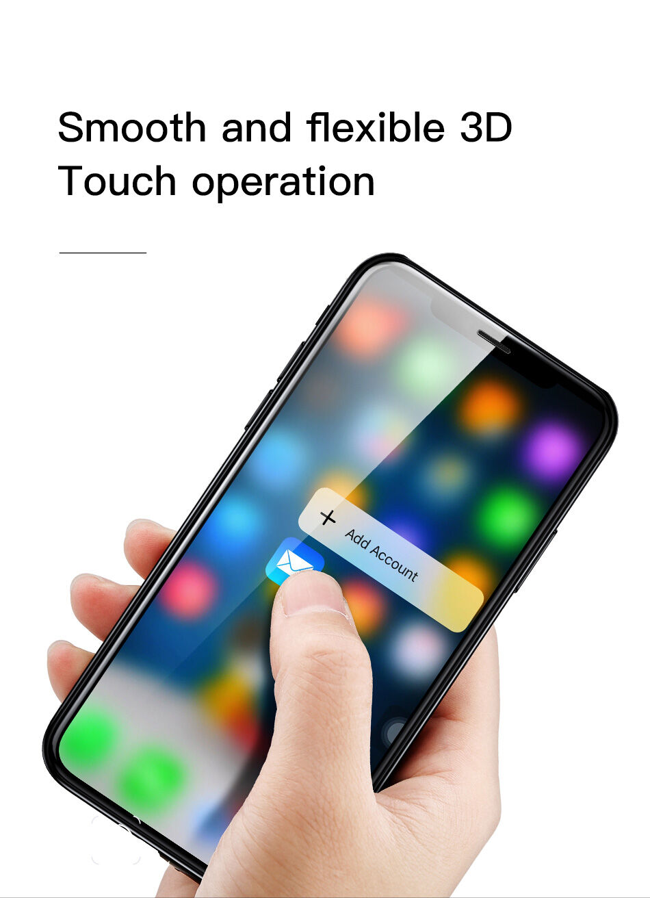 BASEUS закалено 3D стъкло за предната и задната част за iPhone XS Max