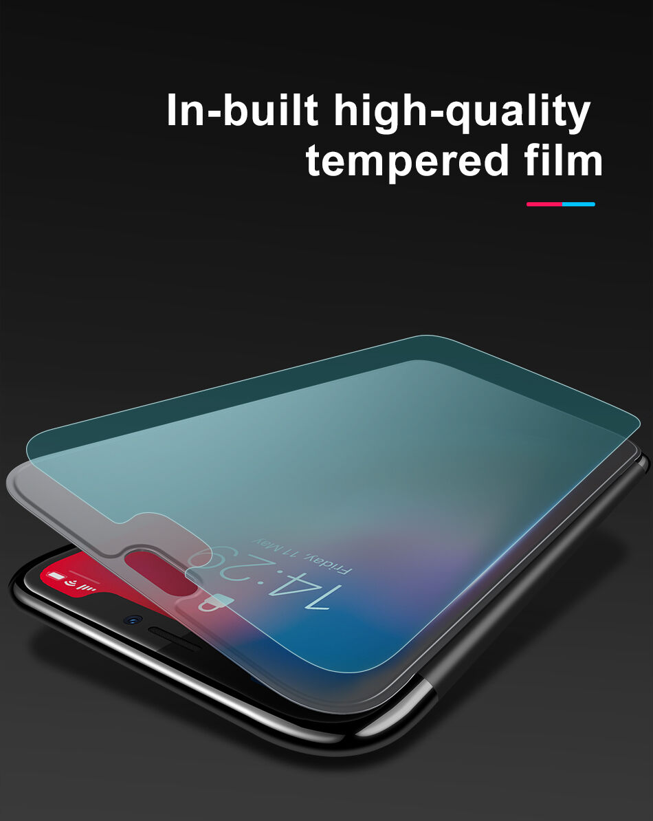 BASEUS флип калъф за iPhone XR - черна