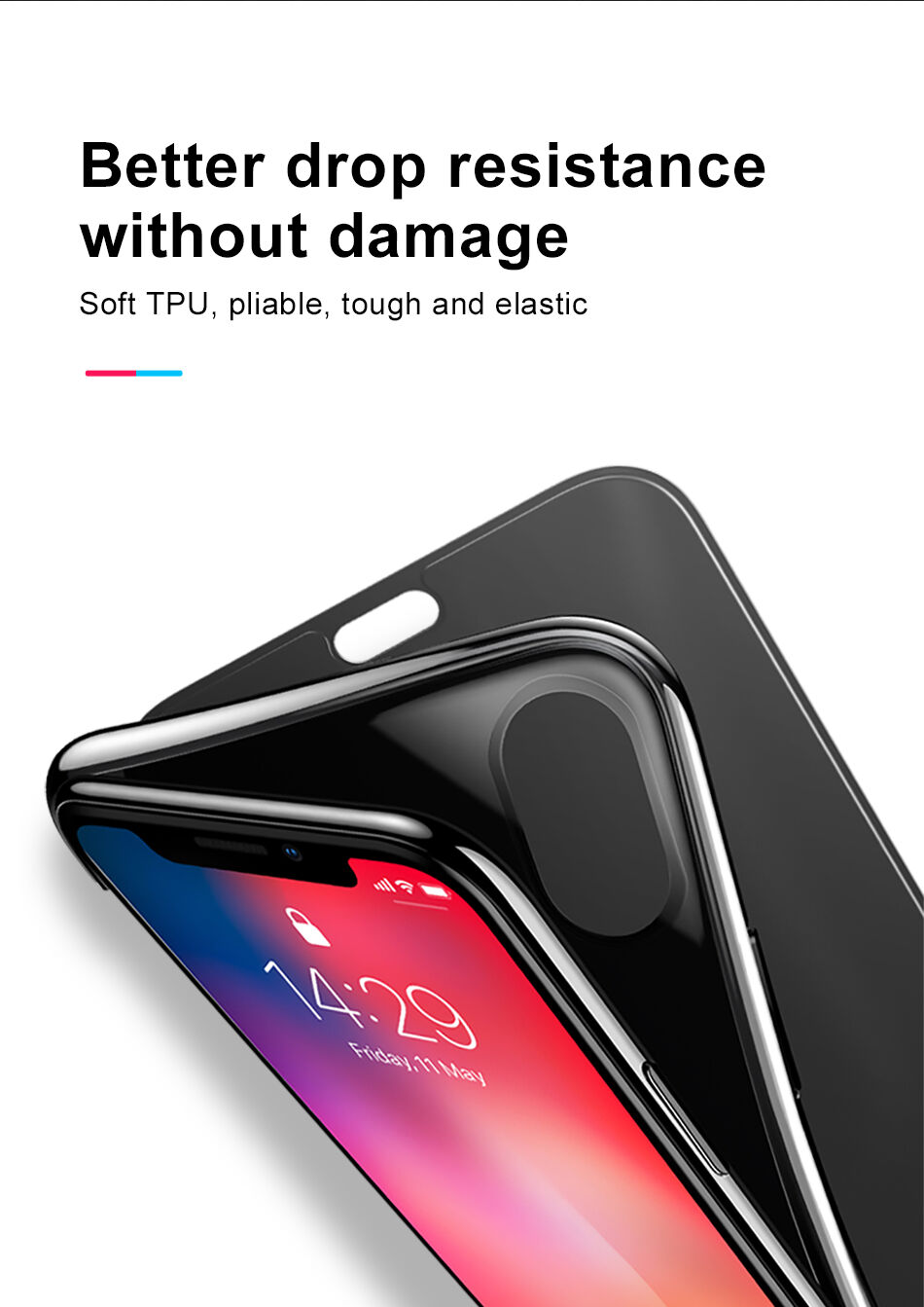BASEUS флип калъф за iPhone XR - черна