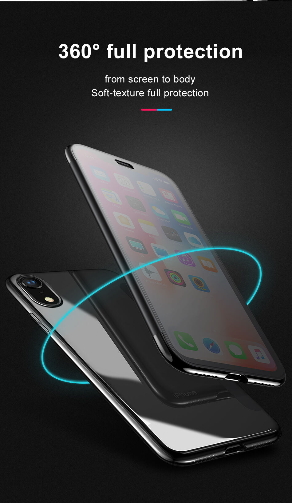 BASEUS флип калъф за iPhone XR - червена