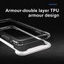 BASEUS Armor прозрачен кейс с рамка за iPhone XR - черна