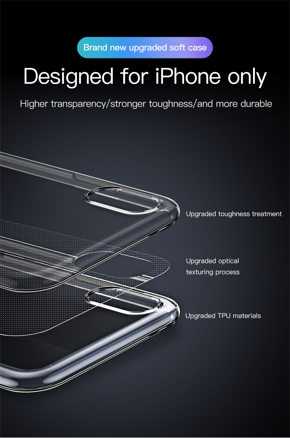 BASEUS Simplicity калъф за iPhone XR - златна
