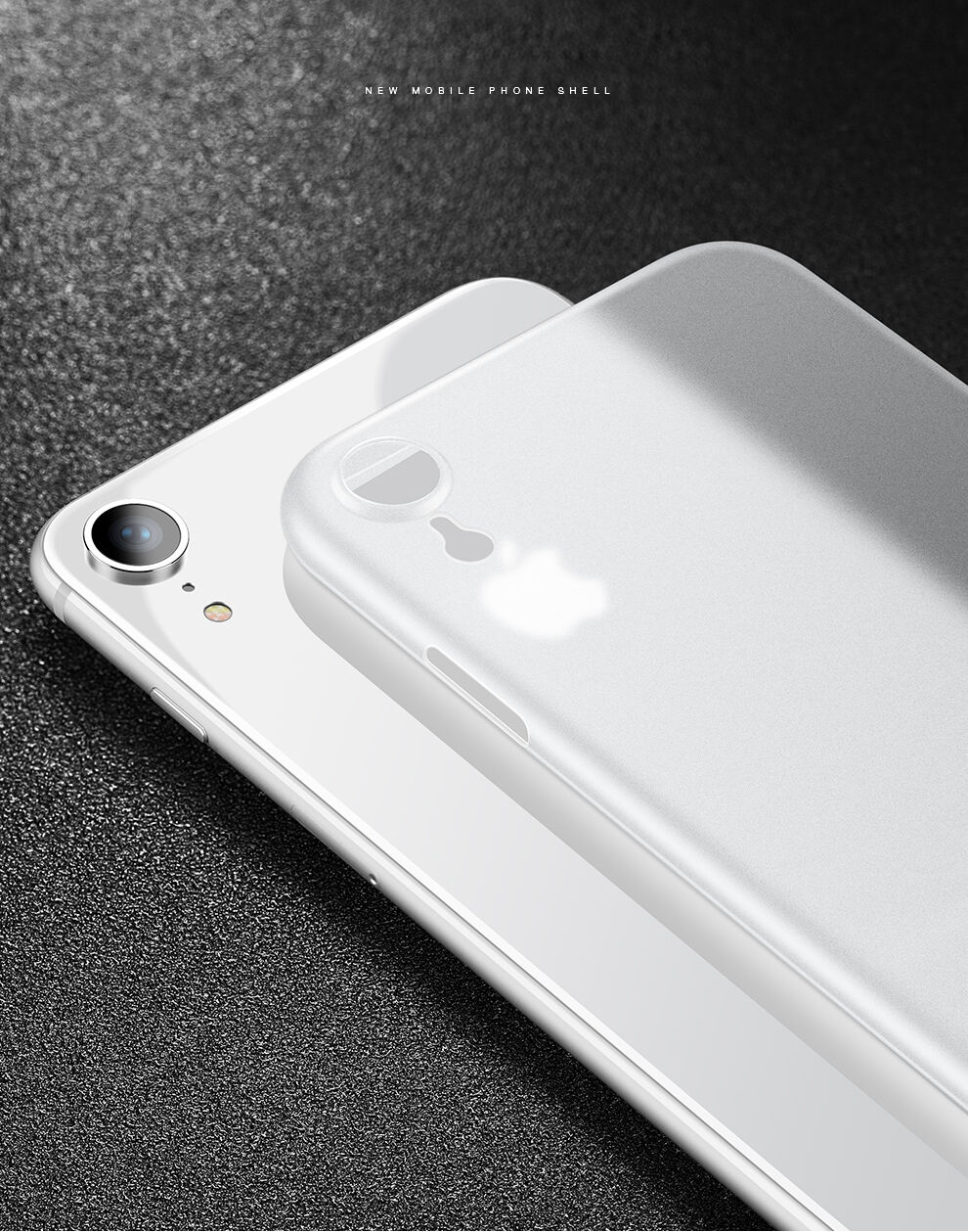 CAFELE изключително тънък кейс за iPhone XR - бяла
