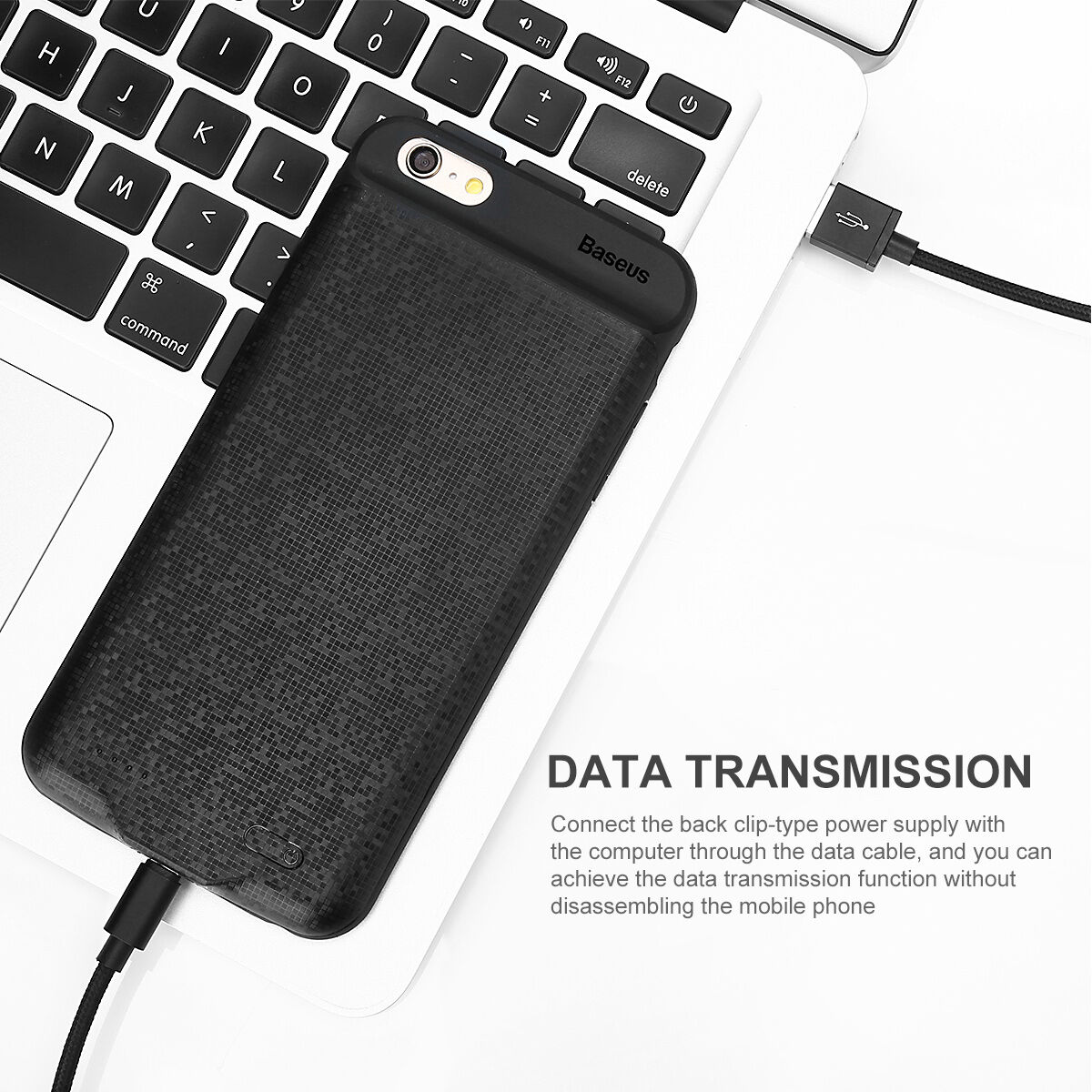 BASEUS калъф с батерия 7300mAh за 6 Plus / 6S Plus - червен