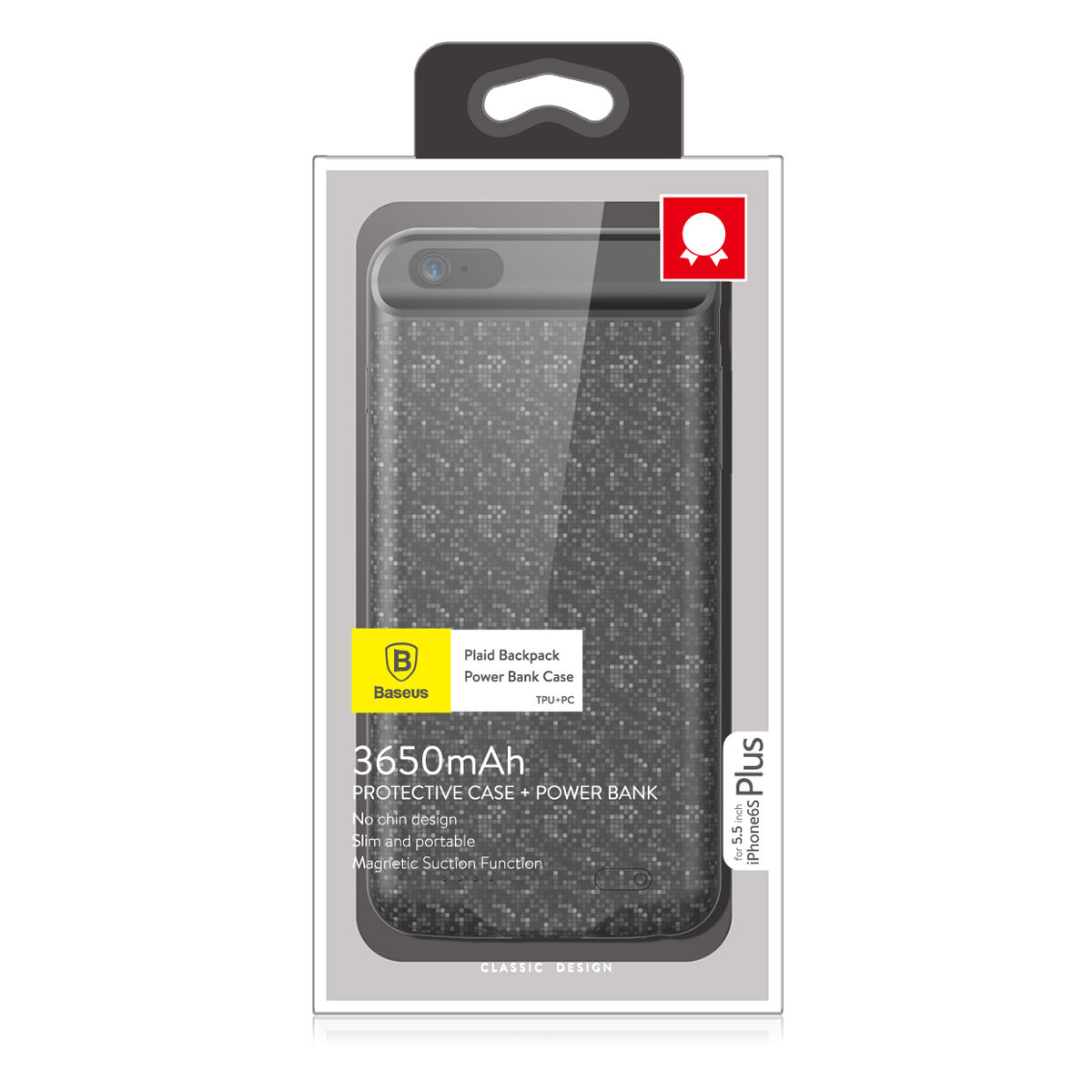 BASEUS калъф с батерия 7300mAh за 6 Plus / 6S Plus - червен