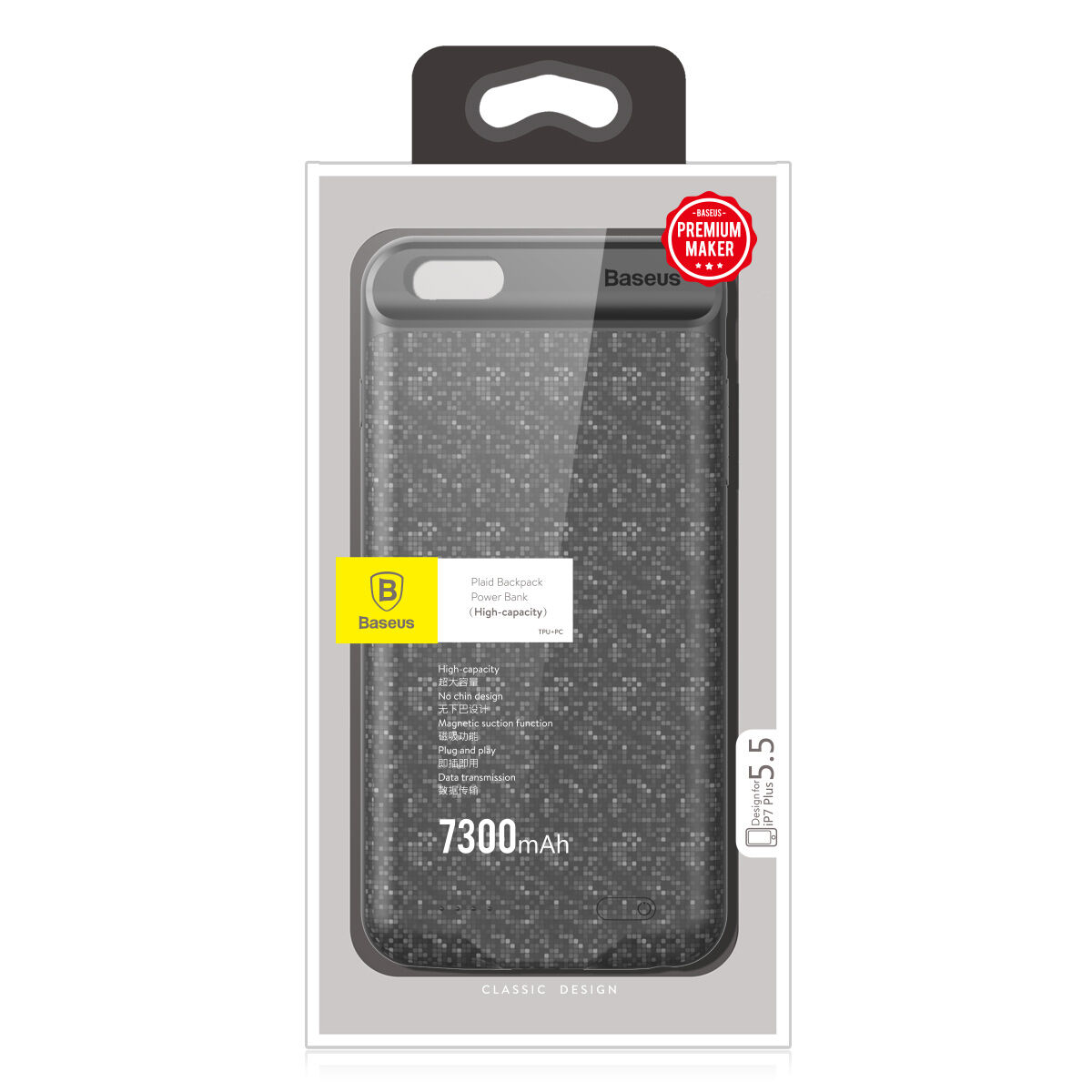 BASEUS калъф с батерия 7300mAh за 6 Plus / 6S Plus - червен BASEUS калъф с батерия 7300mAh за 6 Plus / 6S Plus - червен