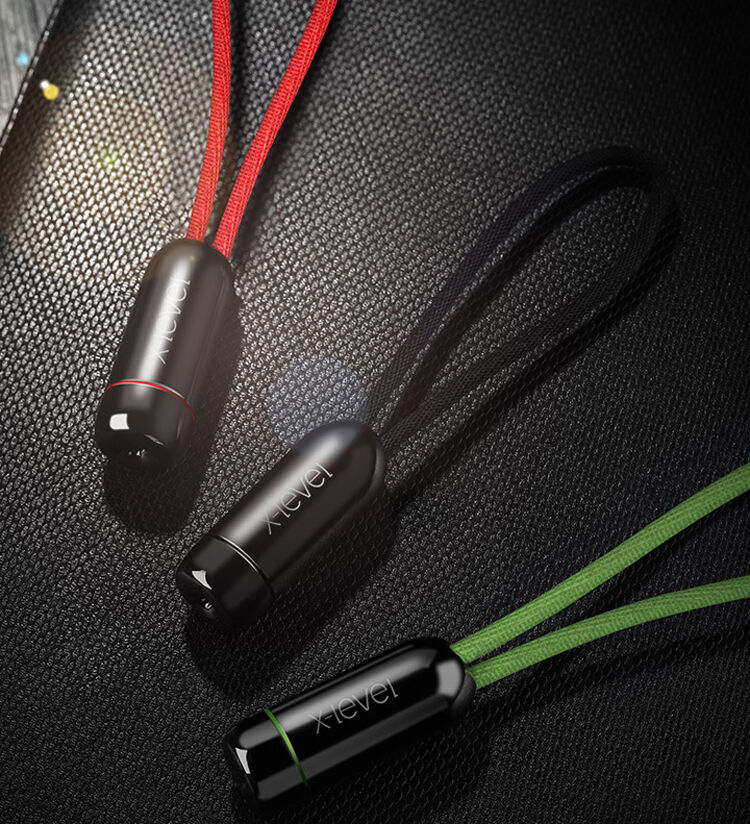 X-LEVEL елегантен USB / lightning кабел за Apple iPhone / iPad / iPod - 8cm - зелен