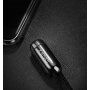 X-LEVEL елегантен USB / lightning кабел за Apple iPhone / iPad / iPod - 8cm - черен