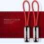 X-LEVEL елегантен USB / lightning кабел за Apple iPhone / iPad / iPod - 8cm - черен