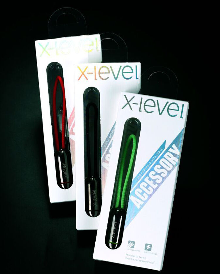 X-LEVEL елегантен USB / lightning кабел за Apple iPhone / iPad / iPod - 8cm - червен X-LEVEL елегантен USB / lightning кабел за Apple iPhone / iPad / iPod - 8cm - червен