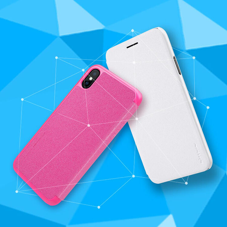 NILLKIN защитен флип калъф за Apple iPhone XS / iPhone X - черно
