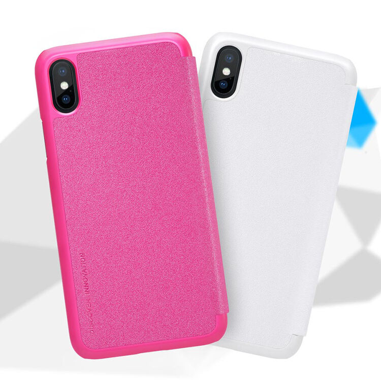 NILLKIN защитен флип калъф за Apple iPhone XS / iPhone X - черно