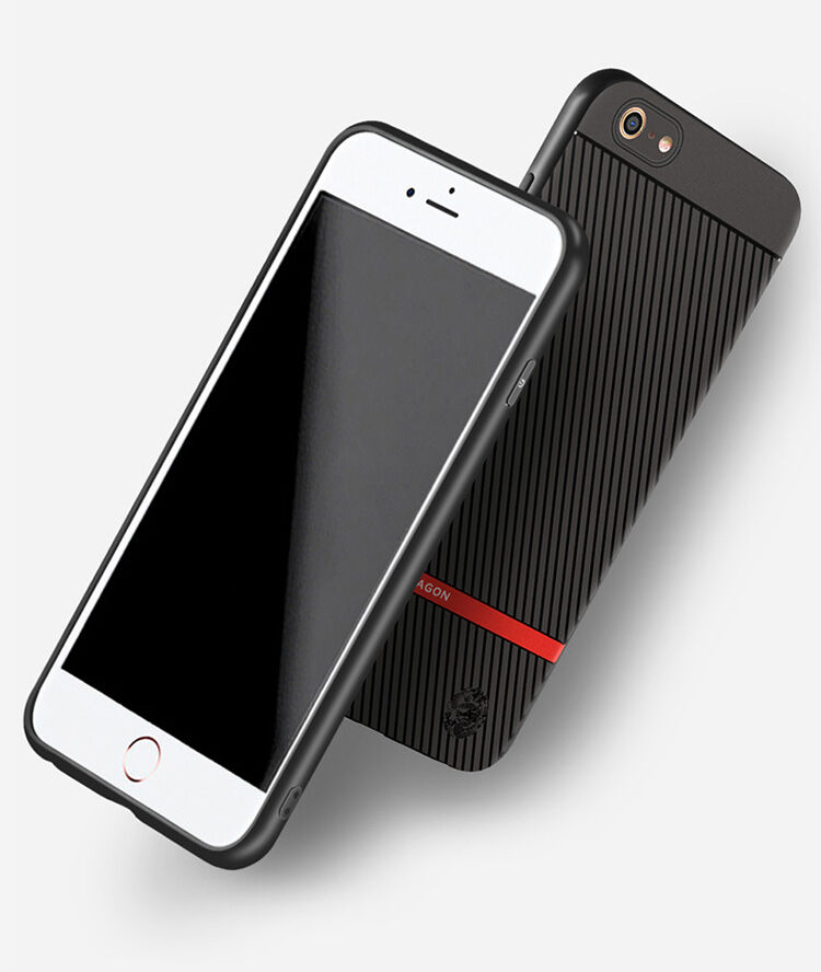 WAKING DRAGON елегантен кейс от мека пластмаса за Apple iPhone 6 / 6S - червен