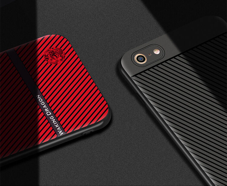 WAKING DRAGON елегантен кейс от мека пластмаса за Apple iPhone 6 / 6S - червен