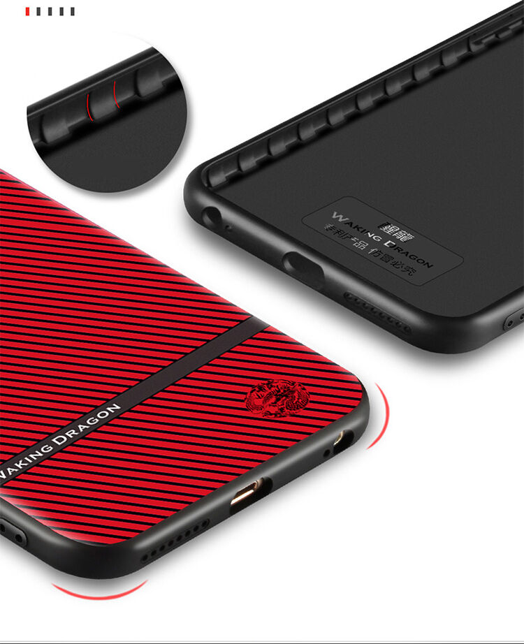 WAKING DRAGON елегантен кейс от мека пластмаса за Apple iPhone 6 / 6S - червен