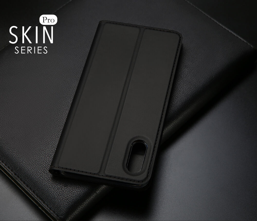 DUX DUCIS калъф със стойка и прегради за документи за Apple iPhone XS / iPhone X -розово-златна