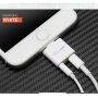 OCUBE 2в1 адаптер Lightning за 3,5 mm порт и Lightning за Apple iPhone - черен