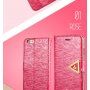 Отварящ се калъф / джоб с диамантен блясък и магнитна каишка за iPhone 6S / 6 - розов